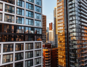 Chicago Apartment Buildings at Sunrise