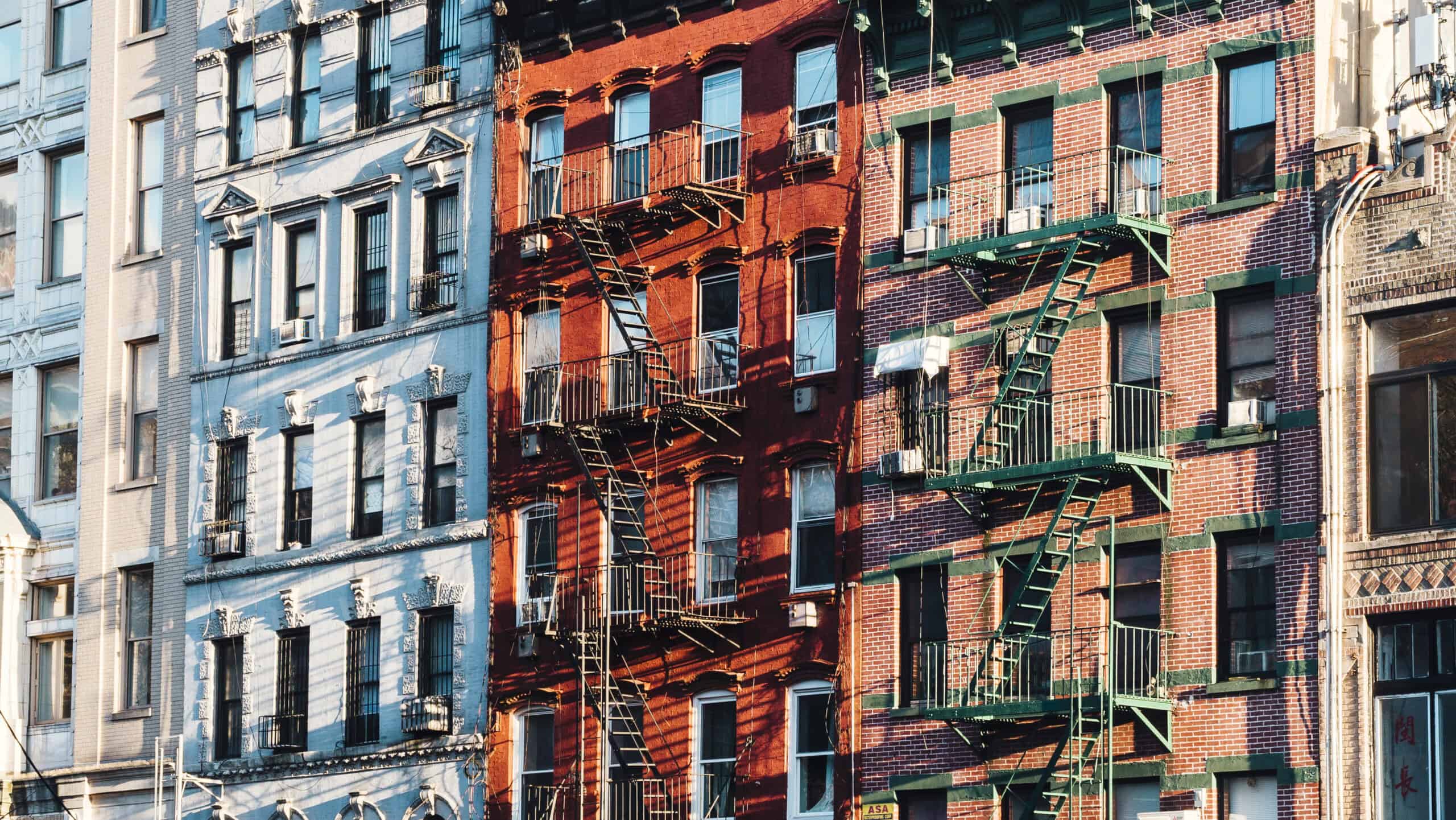 Apartment Buildings with Fire escapes